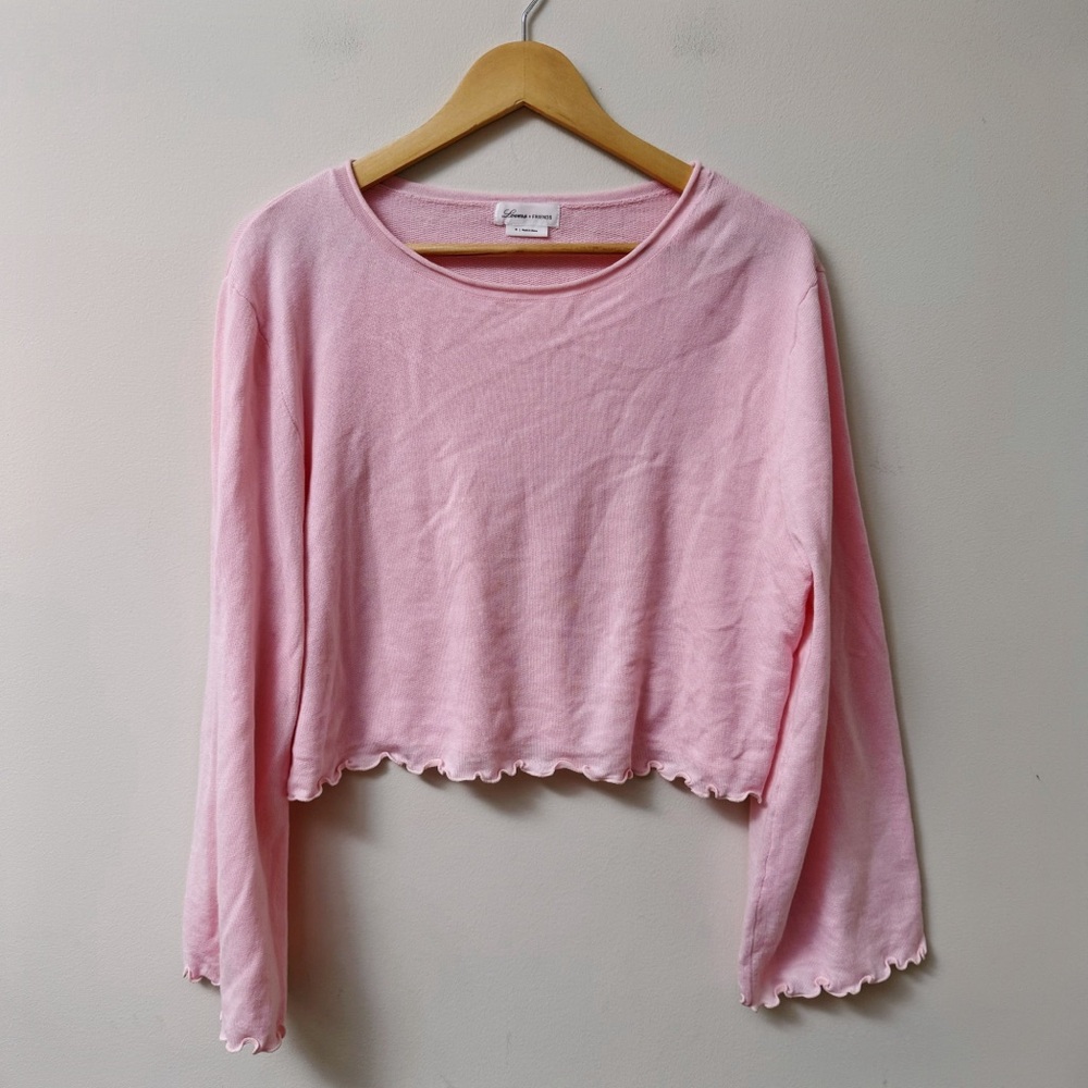 Lovers + Friends Pink Flare Sleeve Top - Picture 2 of 8